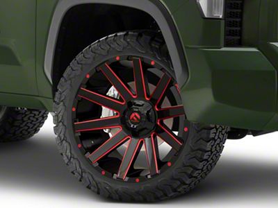 Fuel Wheels Contra Gloss Black with Red Tint 6-Lug Wheel; 22x10; -19mm Offset (22-25 Tundra)