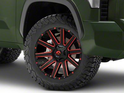 Fuel Wheels Contra Gloss Black with Red Tinted Clear 6-Lug Wheel; 20x9; 20mm Offset (22-25 Tundra)