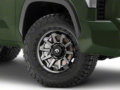 Fuel Wheels Covert Matte Gunmetal with Black Bead Ring 6-Lug Wheel; 20x10; -18mm Offset (22-25 Tundra)