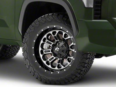 Fuel Wheels Crush Matte Black Machined 6-Lug Wheel; 20x9; 1mm Offset (22-25 Tundra)