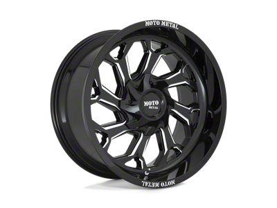 Fuel Wheels Flux Gloss Black Brushed Face with Gray Tint 6-Lug Wheel; 22x9.5; 20mm Offset (22-25 Tundra)