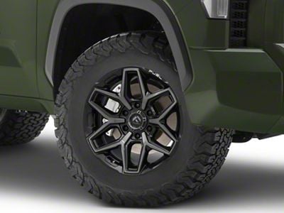 Fuel Wheels Flux Gloss Black Brushed with Gray Tint 6-Lug Wheel; 18x9; 1mm Offset (22-25 Tundra)