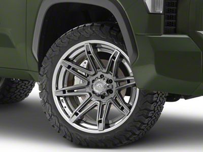 Fuel Wheels Fusion Forged Brawl Platinum with Chrome Lip 6-Lug Wheel; 22x12; -44mm Offset (22-25 Tundra)