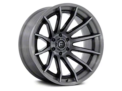 Fuel Wheels Fusion Forged Burn Gloss Black with Brushed Gray Tint Face and Lip 6-Lug Wheel; 24x12; -44mm Offset (22-25 Tundra)