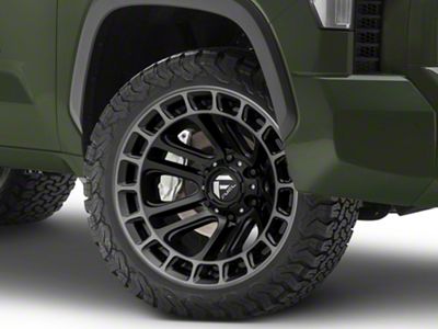 Fuel Wheels Heater Matte Black Double Dark Tint Machined 6-Lug Wheel; 22x10; -13mm Offset (22-25 Tundra)