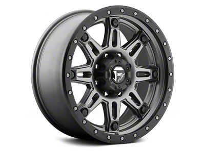 Fuel Wheels Hostage III Matte Gunmetal with Black Bead Ring 5-Lug Wheel; 20x9; 1mm Offset (14-21 Tundra)
