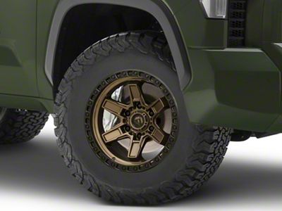 Fuel Wheels Kicker Matte Bronze with Black Bead Ring 6-Lug Wheel; 17x9; -12mm Offset (22-25 Tundra)
