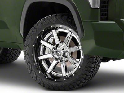 Fuel Wheels Maverick Chrome with Gloss Black Lip 6-Lug Wheel; 22x14; -70mm Offset (22-25 Tundra)