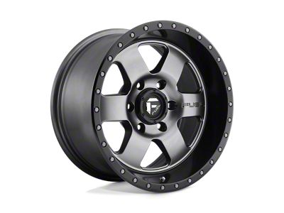 Fuel Wheels Podium Matte Gunmetal with Black Bead Ring 6-Lug Wheel; 18x9; 19mm Offset (22-25 Tundra)