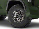 Fuel Wheels Rebel Matte Gunmetal with Black Bead Ring 6-Lug Wheel; 17x9; -12mm Offset (22-25 Tundra)