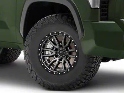 Fuel Wheels Rebel Matte Gunmetal with Black Bead Ring 6-Lug Wheel; 17x9; 1mm Offset (22-25 Tundra)