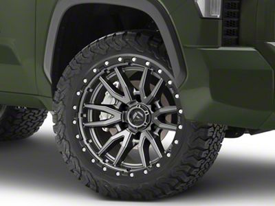 Fuel Wheels Rebel Matte Gunmetal with Black Bead Ring 6-Lug Wheel; 22x9; 20mm Offset (22-25 Tundra)