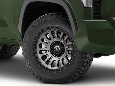Fuel Wheels Rincon Matte Gunmetal with Matte Black Lip 6-Lug Wheel; 20x9; 1mm Offset (22-25 Tundra)