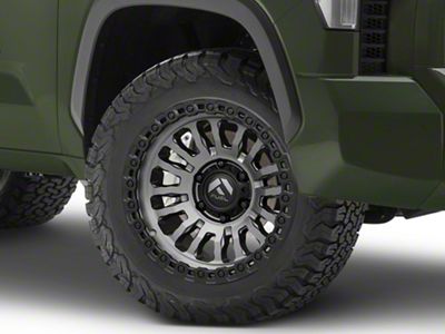 Fuel Wheels Rincon Matte Gunmetal with Matte Black Lip 6-Lug Wheel; 20x9; 20mm Offset (22-25 Tundra)