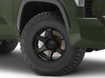 Fuel Wheels Rush Satin Black 6-Lug Wheel; 17x9; -12mm Offset (22-25 Tundra)