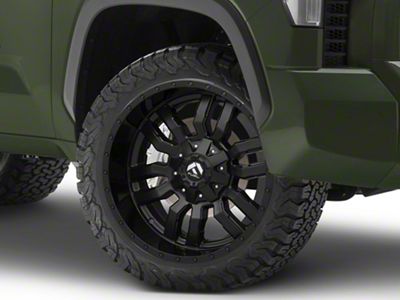 Fuel Wheels Sledge Matte Black with Gloss Black Lip 6-Lug Wheel; 22x12; -45mm Offset (22-25 Tundra)