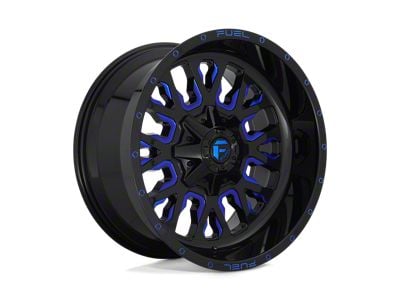 Fuel Wheels Stroke Gloss Black with Blue Tinted Clear 6-Lug Wheel; 20x9; 1mm Offset (22-25 Tundra)