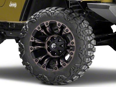 Fuel Wheels Vapor Matte Black Machined Wheel; 20x10; -18mm Offset (97-06 Jeep Wrangler TJ)