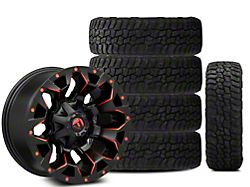 Fuel Wheels 17x9 Fuel Wheels Assault & 33in Mickey Thompson All-Terrain Baja Boss A/T Tire Package; Set of 5 (18-26 Jeep Wrangler JL)