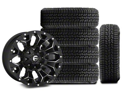 17x9 Fuel Assault Wheel & 32in West Lake All-Terrain SL369 Tire Package; Set of 5 (18-25 Jeep Wrangler JL)