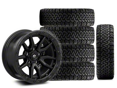 17x9 Fuel Rebel Wheel & 33in BF Goodrich All-Terrain T/A KO Tire Package; Set of 5 (18-25 Jeep Wrangler JL)
