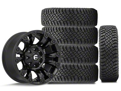 18x9 Fuel Vapor Wheel & 35in 35x12.50R18 Atturo All-Terrain Trail Blade X/T Tire Package; Set of 5 (18-25 Jeep Wrangler JL)