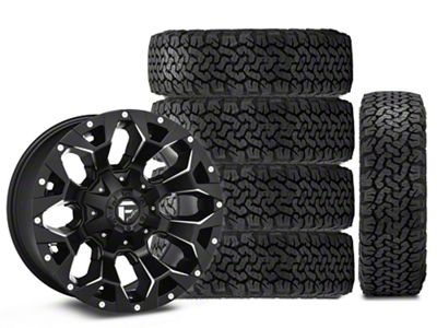 17x9 Fuel Assault Wheel & 33in BF Goodrich All-Terrain T/A KO Tire Package; Set of 5 (18-25 Jeep Wrangler JL)