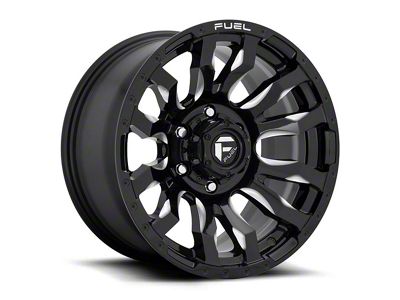 Fuel Wheels Blitz Gloss Black Milled Wheel; 16x8; 1mm Offset (76-86 Jeep CJ5 & CJ7)