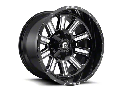 Fuel Wheels Hardline Gloss Black Milled Wheel; 15x8; -18mm Offset (76-86 Jeep CJ5 & CJ7)