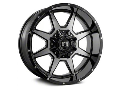 Full Throttle Off Road FT2 Gloss Black Machined 6-Lug Wheel; 17x9; 0mm Offset (22-25 Bronco Raptor)