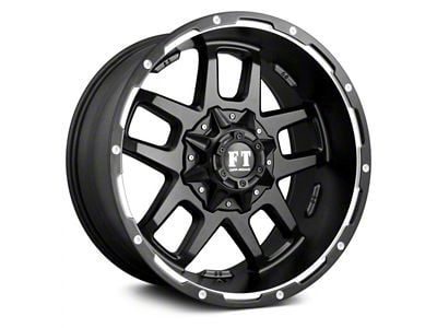 Full Throttle Off Road FT6 Satin Black Machined Undercut 6-Lug Wheel; 20x10; -24mm Offset (22-25 Bronco Raptor)