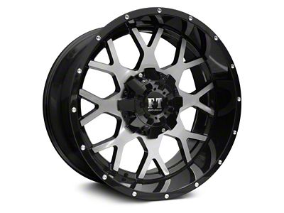 Full Throttle Off Road FT0151 Gloss Black Machined 6-Lug Wheel; 18x9; -12mm Offset (24-25 Tacoma)