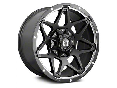 Full Throttle Off Road FT4 Satin Black Machined Undercut 6-Lug Wheel; 20x10; 0mm Offset (24-25 Tacoma)