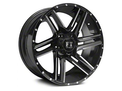 Full Throttle Off Road FT7 Gloss Black Machined 6-Lug Wheel; 20x9; 0mm Offset (24-25 Tacoma)