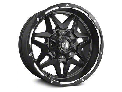 Full Throttle Off Road FT5 Satin Black Machined Undercut 6-Lug Wheel; 20x10; 0mm Offset (10-24 4Runner)