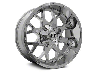 Full Throttle Off Road FT0151 Chrome Wheel; 17x9; -12mm Offset (20-25 Jeep Gladiator JT)