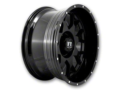 Full Throttle Off Road FT0151 Gloss Black Wheel; 17x9; -12mm Offset (97-06 Jeep Wrangler TJ)