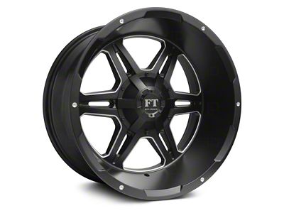 Full Throttle Off Road FT3 Satin Black Milled 6-Lug Wheel; 20x12; -44mm Offset (16-23 Tacoma)
