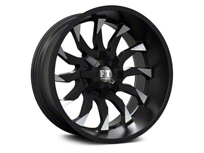 Full Throttle Off Road FT11 Gloss Black with Machine Edges 6-Lug Wheel; 20x10; -24mm Offset (17-24 Titan)
