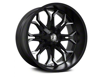 Full Throttle Off Road FT10 Gloss Black with Machine Edges 6-Lug Wheel; 20x10; -24mm Offset (22-25 Tundra)
