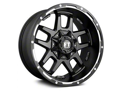 Full Throttle Off Road FT6 Satin Black Machined Undercut 6-Lug Wheel; 20x10; 0mm Offset (22-25 Tundra)