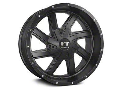 Full Throttle Off Road FT1 Satin Black 6-Lug Wheel; 18x9; 0mm Offset (22-25 Frontier)