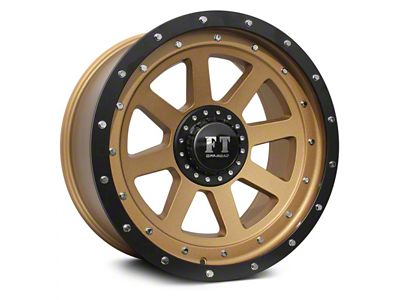 Full Throttle Off Road FT8 Matte Bronze with Matte Black Lip 6-Lug Wheel; 20x9; 0mm Offset (22-25 Frontier)