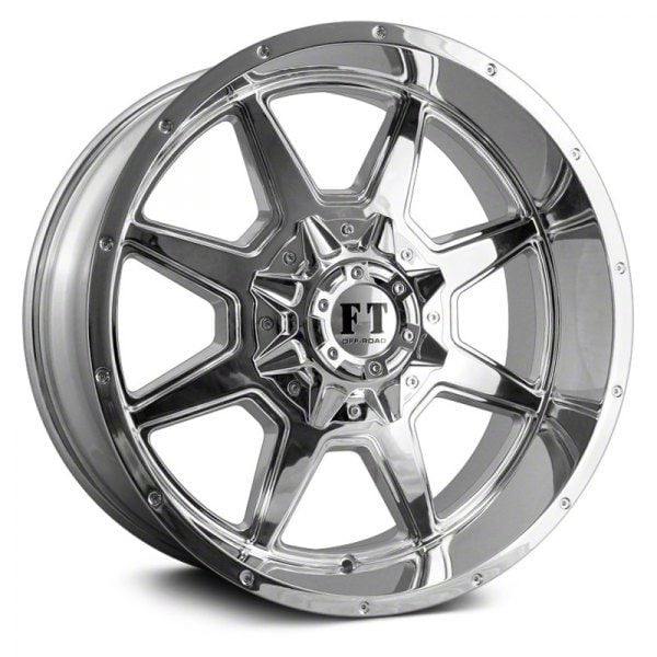 Full Throttle Off Road Tacoma FT2 Chrome 6-Lug Wheel; 17x9