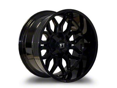 Full Throttle Off Road FT9 Gloss Black 6-Lug Wheel; 22x12; -44mm Offset (22-25 Tundra)