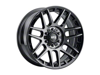 G-FX TM8 Gloss Black with Dark Tint 6-Lug Wheel; 17x8.5; -6mm Offset (24-25 Tacoma)