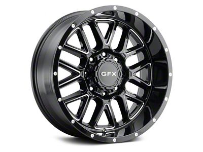 G-FX TM-5 Gloss Black Milled 6-Lug Wheel; 17x8.5; 0mm Offset (25-26 4Runner)