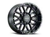G-FX TM-5 Gloss Black Milled 6-Lug Wheel; 17x8.5; 18mm Offset (25-26 4Runner)