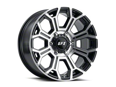 G-FX TR-19 Gloss Black Machined 6-Lug Wheel; 17x8.5; 0mm Offset (25-26 4Runner)