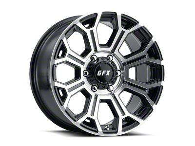 G-FX TR-19 Gloss Black Machined 6-Lug Wheel; 20x9; 12mm Offset (25-26 4Runner)